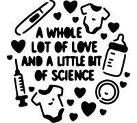 Azeeda 'A Whole Lot of Love and A Bit of Science' Stencil/Template (WS00070312)