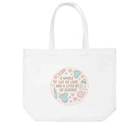 Azeeda 'A Whole Lot of Love and A Bit of Science' Tote Shopping Bag For Life (BG00083678)