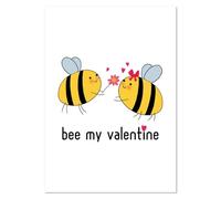 Azeeda A0+ 'Bee My Valentine' Wall Poster/Print (PP00343690)