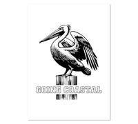 Azeeda A0+ 'Going Coastal Pelican' Wall Poster/Print (PP00333555)