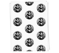 Azeeda A1 'Badger with Coffee' Gift Wrap/Wrapping Paper Sheet (GI00110791)