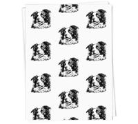Azeeda A1 'Border Collie Portrait' Gift Wrap/Wrapping Paper Sheet (GI00143477)