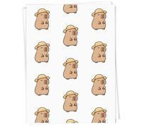 Azeeda A1 'Capybara Wearing Sunhat' Gift Wrap/Wrapping Paper Sheet (GI00135548)