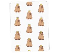 Azeeda A1 'Capybara With Crown' Gift Wrap/Wrapping Paper Sheet (GI00135566)