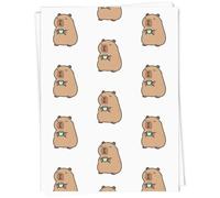 Azeeda A1 'Capybara with Tea' Gift Wrap/Wrapping Paper Sheet (GI00135596)