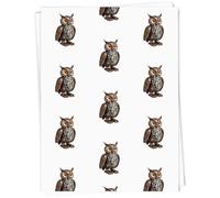 Azeeda A1 'Clockwork Owl' Gift Wrap/Wrapping Paper Sheet (GI00128672)