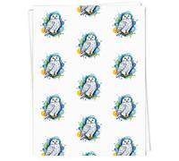 Azeeda A1 'Colourful Snowy Owl' Gift Wrap/Wrapping Paper Sheet (GI00138344)