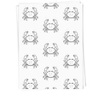 Azeeda A1 'Crab Line Art' Gift Wrap/Wrapping Paper Sheet (GI00127862)