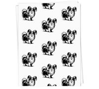 Azeeda A1 'Cute Papillon Dog' Gift Wrap/Wrapping Paper Sheet (GI00113333)