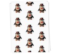 Azeeda A1 'Cute Penguin Head Waiter' Gift Wrap/Wrapping Paper Sheet (GI00113285)