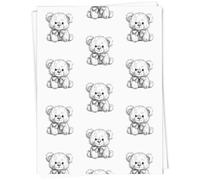 Azeeda A1 'Cute Teddy Bear Sitting' Gift Wrap/Wrapping Paper Sheet (GI00115525)