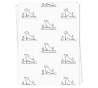 Azeeda A1 'Dog Doing Yoga' Gift Wrap/Wrapping Paper Sheet (GI00131447)