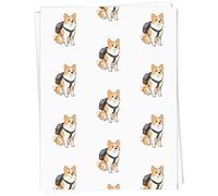 Azeeda A1 'Dog with Backpack' Gift Wrap/Wrapping Paper Sheet (GI00134837)