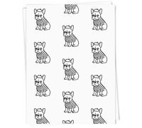 Azeeda A1 'French Bulldog' Gift Wrap/Wrapping Paper Sheet (GI00109739)