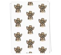Azeeda A1 'French Bulldog Wearing Cowboy Hat' Gift Wrap/Wrapping Paper Sheet (GI00110919)