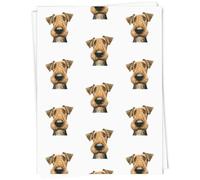 Azeeda A1 'Funny Airedale Terrier' Gift Wrap/Wrapping Paper Sheet (GI00135221)