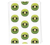 Azeeda A1 'Funny Face Kiwi Fruit Slice' Gift Wrap/Wrapping Paper Sheet (GI00126068)