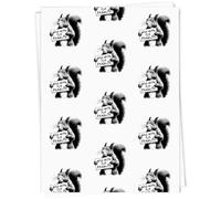 Azeeda A1 'Funny Squirrel Work For Peanuts' Gift Wrap/Wrapping Paper Sheet (GI00112747)