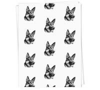 Azeeda A1 'German Shepherd Portrait' Gift Wrap/Wrapping Paper Sheet (GI00125075)