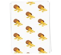 Azeeda A1 'Gold Coins Spilling from Pouch' Gift Wrap/Wrapping Paper Sheet (GI00130850)
