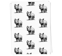 Azeeda A1 'Happy Baby Rhino' Gift Wrap/Wrapping Paper Sheet (GI00104413)