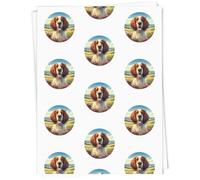 Azeeda A1 'Happy English Setter' Gift Wrap/Wrapping Paper Sheet (GI00112635)
