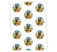 Azeeda A1 'Happy German Shepherd' Gift Wrap/Wrapping Paper Sheet (GI00112637)