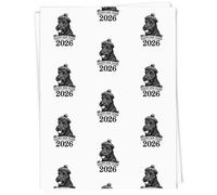 Azeeda A1 'Happy New Year 2026 Scottish Terrier' Gift Wrap/Wrapping Paper Sheet (GI00123362)