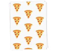 Azeeda A1 'Happy Pizza Slice' Gift Wrap/Wrapping Paper Sheet (GI00114161)