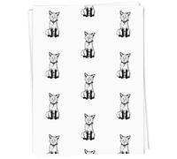 Azeeda A1 'Happy Smiling Fox Sitting' Gift Wrap/Wrapping Paper Sheet (GI00131030)