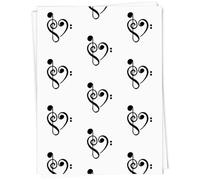 Azeeda A1 'Heart Music Note' Gift Wrap/Wrapping Paper Sheet (GI00059240)