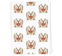 Azeeda A1 'Heraldic Deer Coat of Arms' Gift Wrap/Wrapping Paper Sheet (GI00130265)