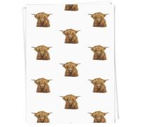 Azeeda A1 'Highland Cow' Gift Wrap/Wrapping Paper Sheet (GI00114775)