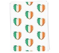Azeeda A1 'Irish Flag Heart' Gift Wrap/Wrapping Paper Sheet (GI00088141)