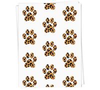 Azeeda A1 'Leopard Print Dog Paw' Gift Wrap/Wrapping Paper Sheet (GI00136997)