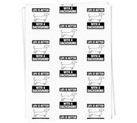 Azeeda A1 'Life is Better With a Dachshund' Gift Wrap/Wrapping Paper Sheet (GI00112035)