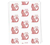 Azeeda A1 'Love Me Love My Cat' Gift Wrap/Wrapping Paper Sheet (GI00112673)