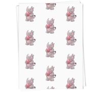 Azeeda A1 'Love Rhino' Gift Wrap/Wrapping Paper Sheet (GI00011115)