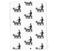 Azeeda A1 'Man With Pet Raptor' Gift Wrap/Wrapping Paper Sheet (GI00126122)
