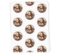 Azeeda A1 'Mona Lisa Drinking Coffee' Gift Wrap/Wrapping Paper Sheet (GI00127064)