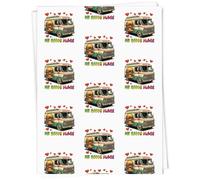 Azeeda A1 'My Happy Place Burger Van' Gift Wrap/Wrapping Paper Sheet (GI00112533)