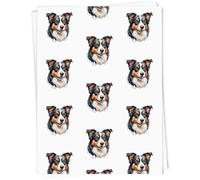 Azeeda A1 'Painted Style Border Collie' Gift Wrap/Wrapping Paper Sheet (GI00138830)