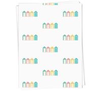 Azeeda A1 'Pastel Beach Huts' Gift Wrap/Wrapping Paper Sheet (GI00123992)