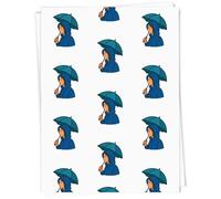 Azeeda A1 'Rainy Day Woman with Umbrella' Gift Wrap/Wrapping Paper Sheet (GI00113991)