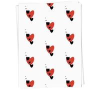 Azeeda A1 'Red And Black Hearts ' Gift Wrap/Wrapping Paper Sheet (GI00112191)