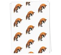 Azeeda A1 'Red Fox Jumping In The Air After Prey' Gift Wrap/Wrapping Paper Sheet (GI00114137)