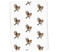 Azeeda A1 'Robin Redbreast Bird in Flight Wings Spread' Gift Wrap/Wrapping Paper Sheet (GI00122219)