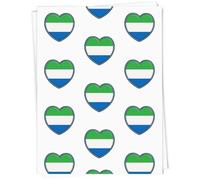 Azeeda A1 'Sierra Leone Flag Heart' Gift Wrap/Wrapping Paper Sheet (GI00077125)