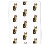Azeeda A1 'Sitting Tabby Cat' Gift Wrap/Wrapping Paper Sheet (GI00107917)