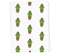 Azeeda A1 'Smiling Potted Cactus' Gift Wrap/Wrapping Paper Sheet (GI00043367)